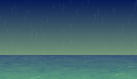 【フリー動画素材】雨が降る海の背景